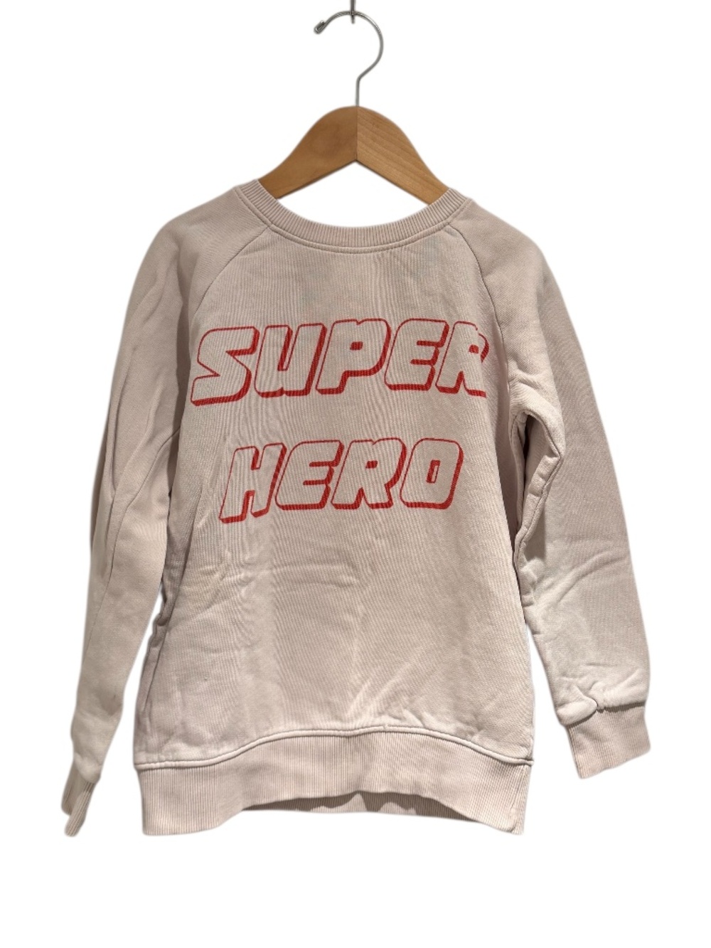 HUGO LOVES TIKI pink & red “super hero” sweatshirt - size 6